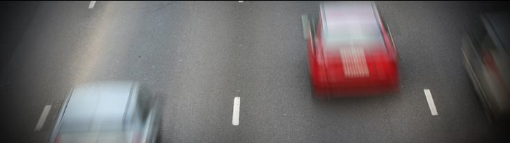 Cars driving on a motorway